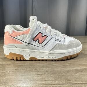 Kid’s New Balance 550 White Peach Agate Size 3.5